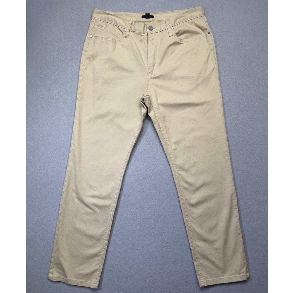 Alfani Men's Stretch  Cotton 5-Pocket Regular-Fit Jeans, beige 34x30 $70